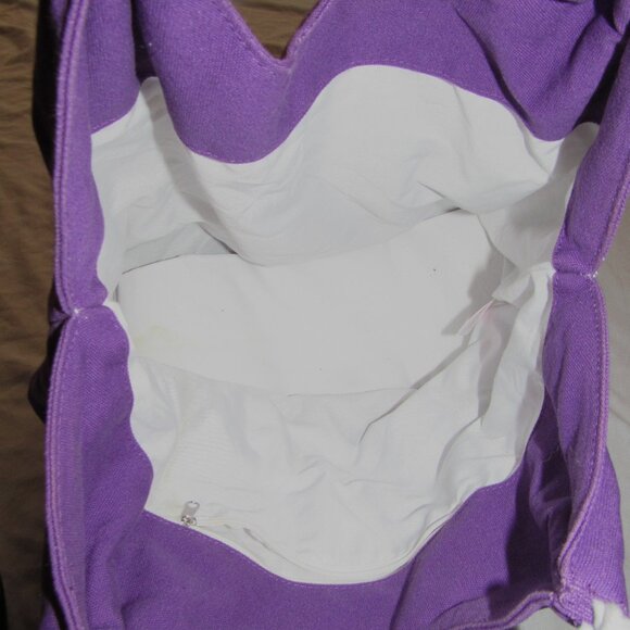 ESCADA MARINE GROOVE Purple Tote Bag Carry On Beach Travel Vacation - Picture 3 of 4
